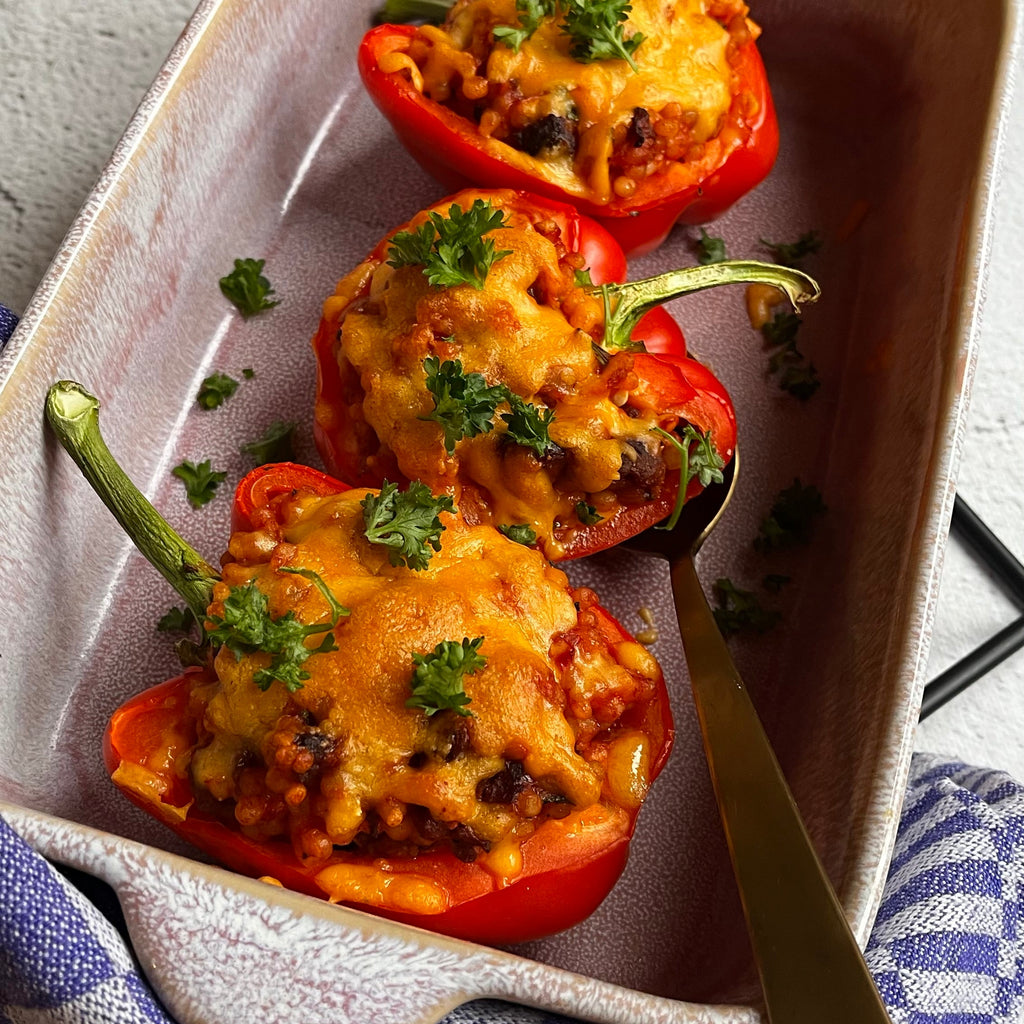 Gevulde Paprika's met Rundergehakt